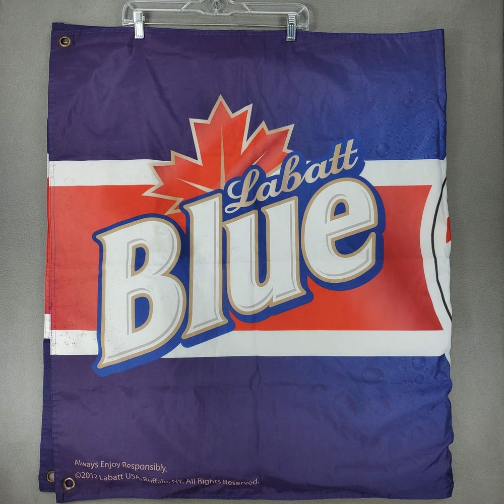 Labatt Blue Buffalo Bills Flag Banner 2012 Double Sided Beer Bar Man Cave Decor